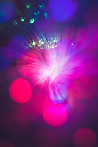 Preview wallpaper optical fiber, light, bright, glare, bokeh, blur