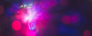 Preview wallpaper optical fiber, light, bright, glare, bokeh, blur