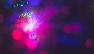 Preview wallpaper optical fiber, light, bright, glare, bokeh, blur