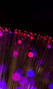 Preview wallpaper optical fiber, macro, glare, light, glow