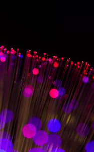 Preview wallpaper optical fiber, macro, glare, light, glow