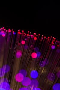 Preview wallpaper optical fiber, macro, glare, light, glow