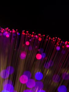 Preview wallpaper optical fiber, macro, glare, light, glow