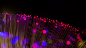 Preview wallpaper optical fiber, macro, glare, light, glow