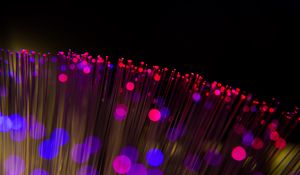 Preview wallpaper optical fiber, macro, glare, light, glow