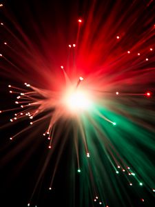 Preview wallpaper optical fiber, sparks, glitter, light, rays