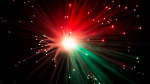 Preview wallpaper optical fiber, sparks, glitter, light, rays