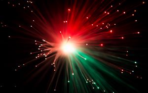 Preview wallpaper optical fiber, sparks, glitter, light, rays