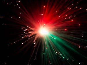 Preview wallpaper optical fiber, sparks, glitter, light, rays