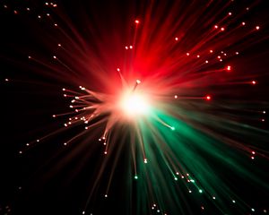 Preview wallpaper optical fiber, sparks, glitter, light, rays