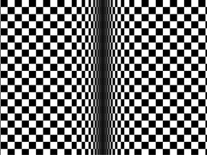 Preview wallpaper optical illusion, illusion, bw, lines, cubes, movement