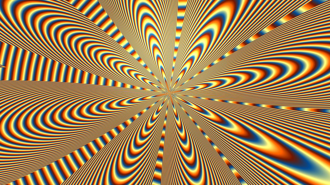Wallpaper optical illusion, rotation, lines, wavy