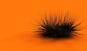 Preview wallpaper orange, black, feathers, form