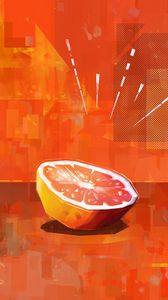Preview wallpaper orange, citrus, fruit, slices, art