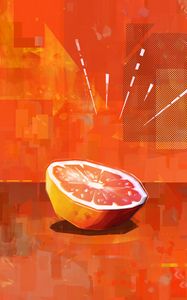 Preview wallpaper orange, citrus, fruit, slices, art