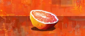 Preview wallpaper orange, citrus, fruit, slices, art