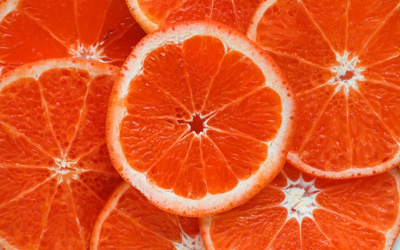 1280x800 Wallpaper orange, citrus, ripe, fruit
