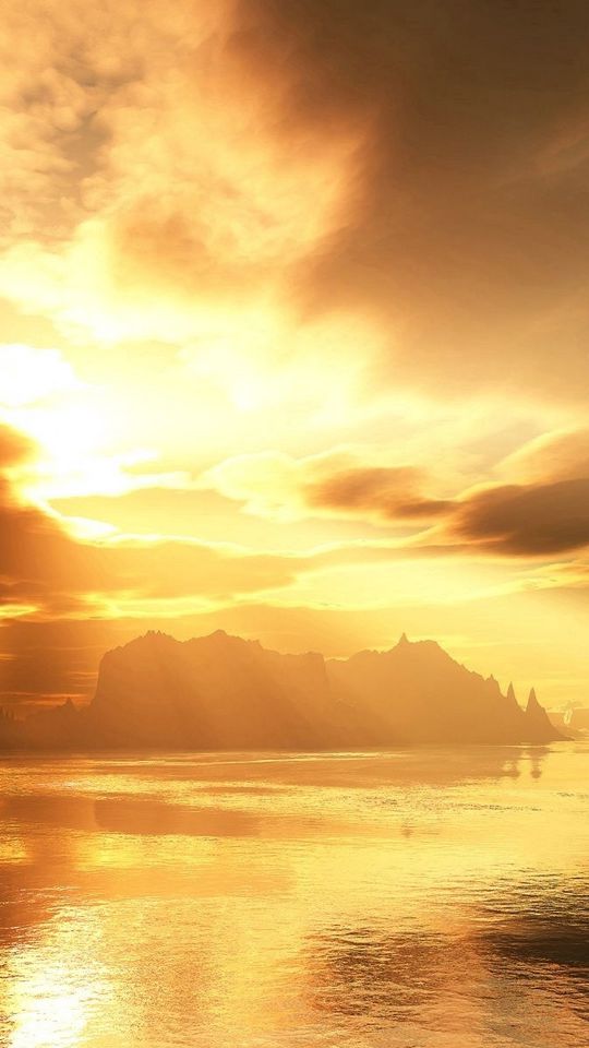 540x960 Wallpaper orange, color, patches of light, modulations, morning