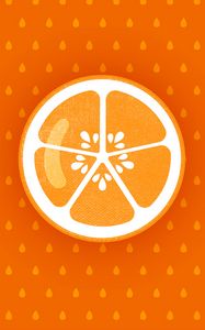 Preview wallpaper orange, fruit, citrus, art, vector