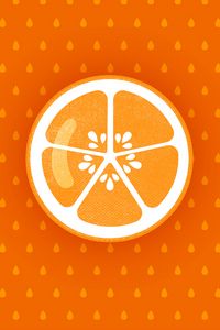 Preview wallpaper orange, fruit, citrus, art, vector