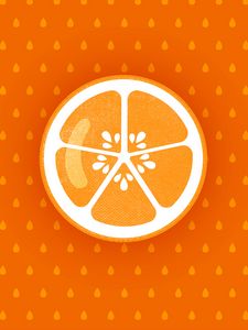 Preview wallpaper orange, fruit, citrus, art, vector
