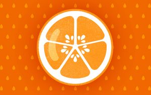 Preview wallpaper orange, fruit, citrus, art, vector