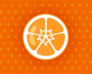 Preview wallpaper orange, fruit, citrus, art, vector
