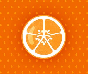 Preview wallpaper orange, fruit, citrus, art, vector