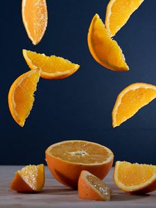 Preview wallpaper orange, fruit, citrus, slices, juicy