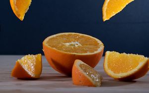 Preview wallpaper orange, fruit, citrus, slices, juicy
