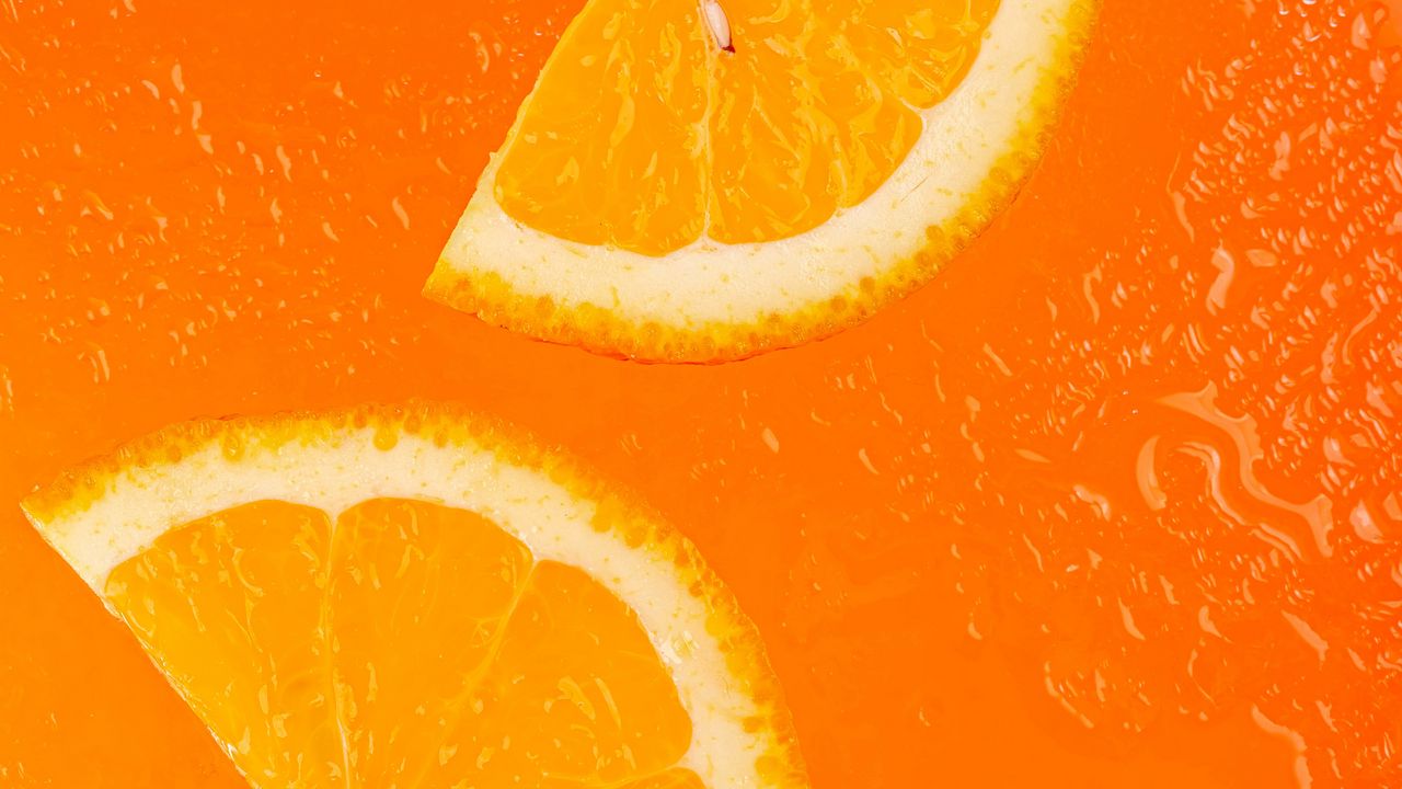 Wallpaper orange, fruit, citrus, slices, ripe, juicy