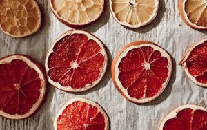 Preview wallpaper orange, grapefruit, slices, dry, citrus