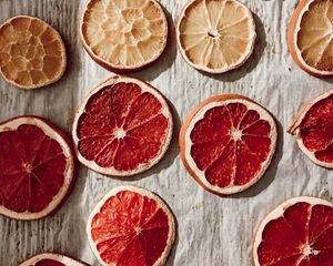 Preview wallpaper orange, grapefruit, slices, dry, citrus