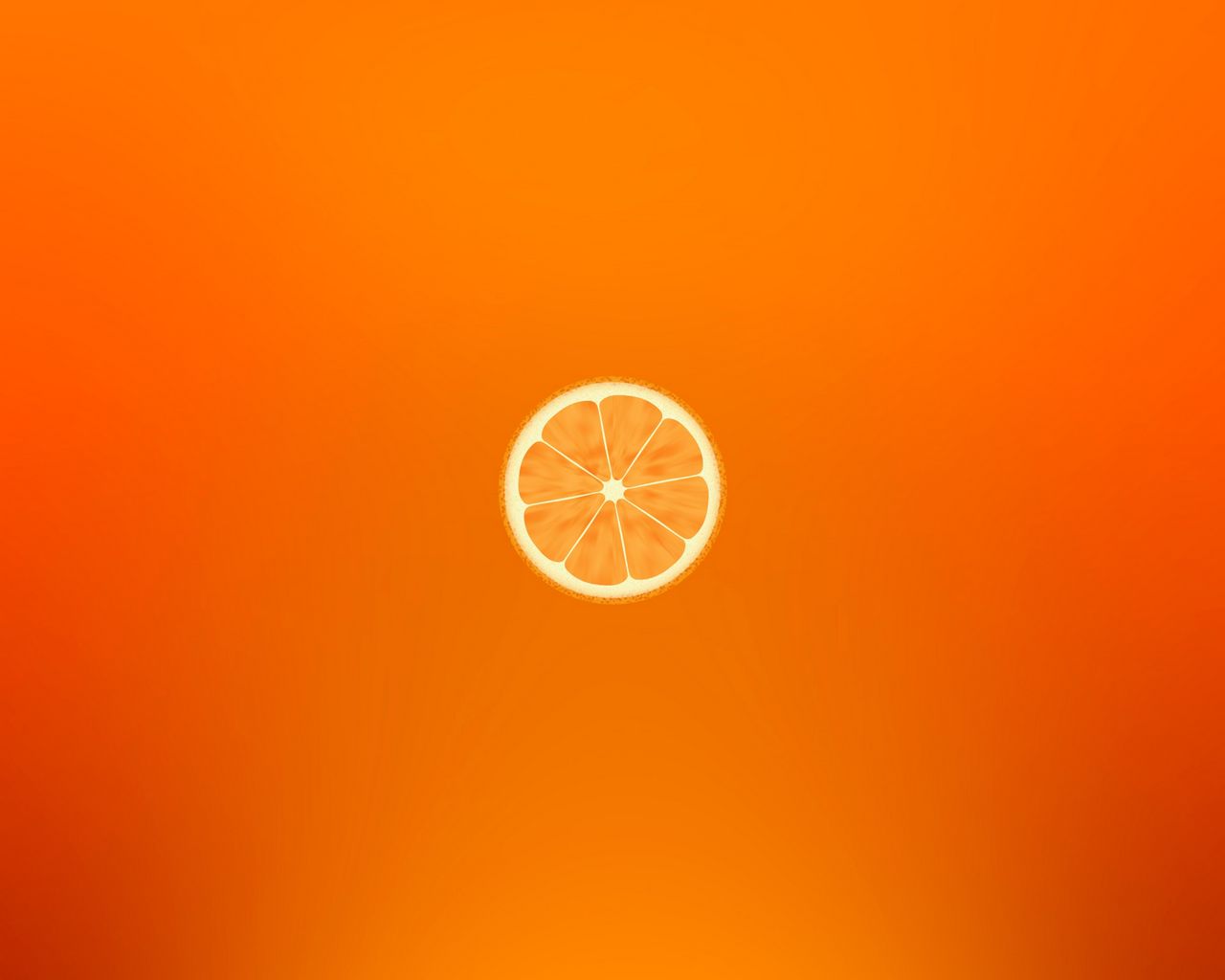 1280x1024 Wallpaper orange, minimalism, slice