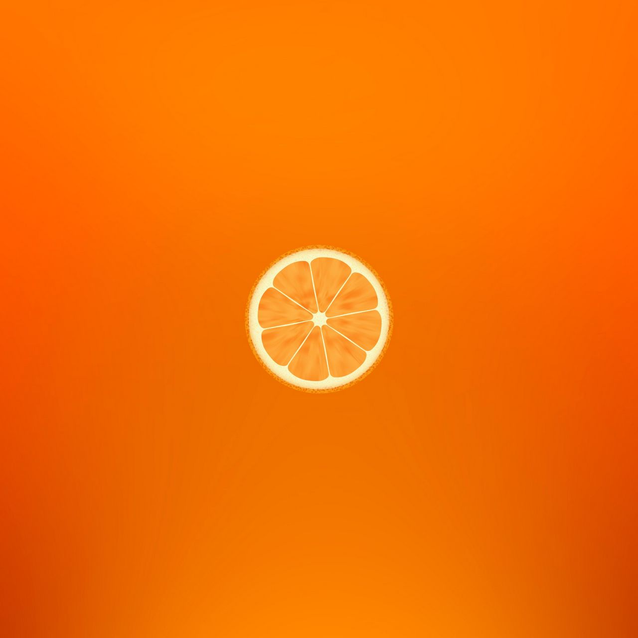 1280x1280 Wallpaper orange, minimalism, slice