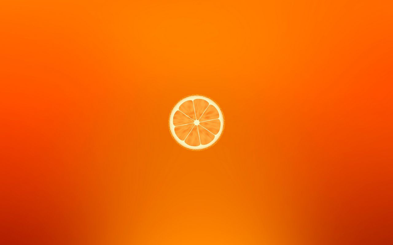1280x800 Wallpaper orange, minimalism, slice