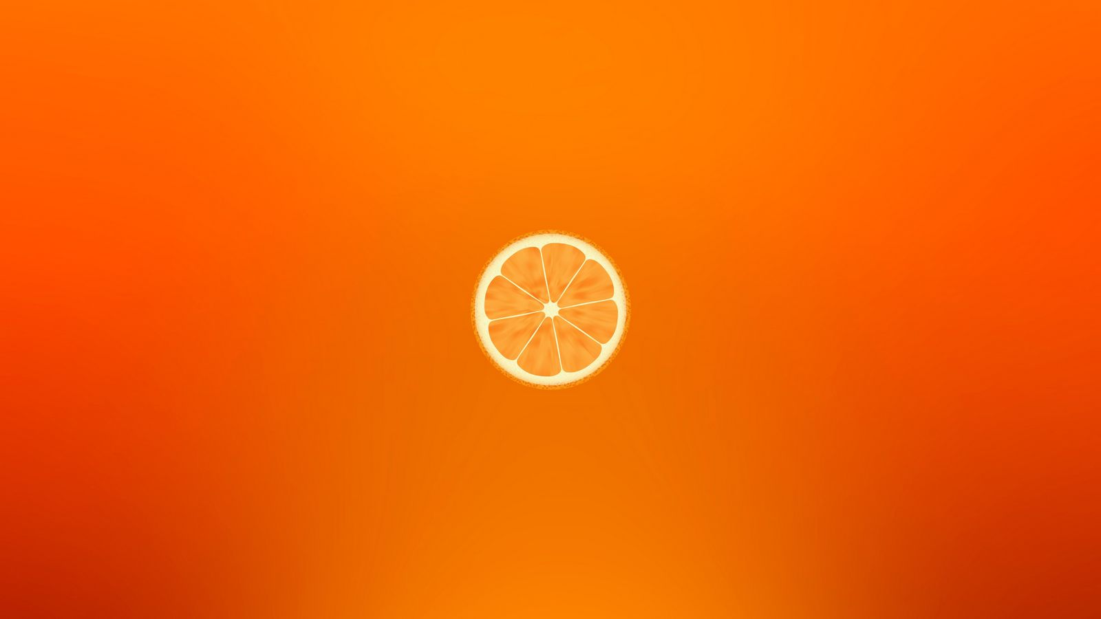 1600x900 Wallpaper orange, minimalism, slice