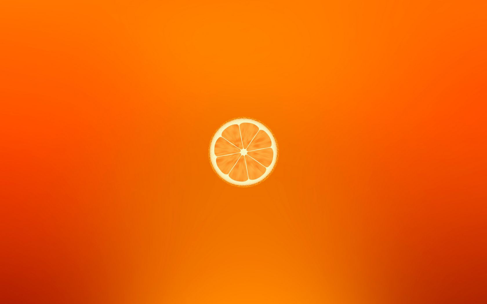 1680x1050 Wallpaper orange, minimalism, slice