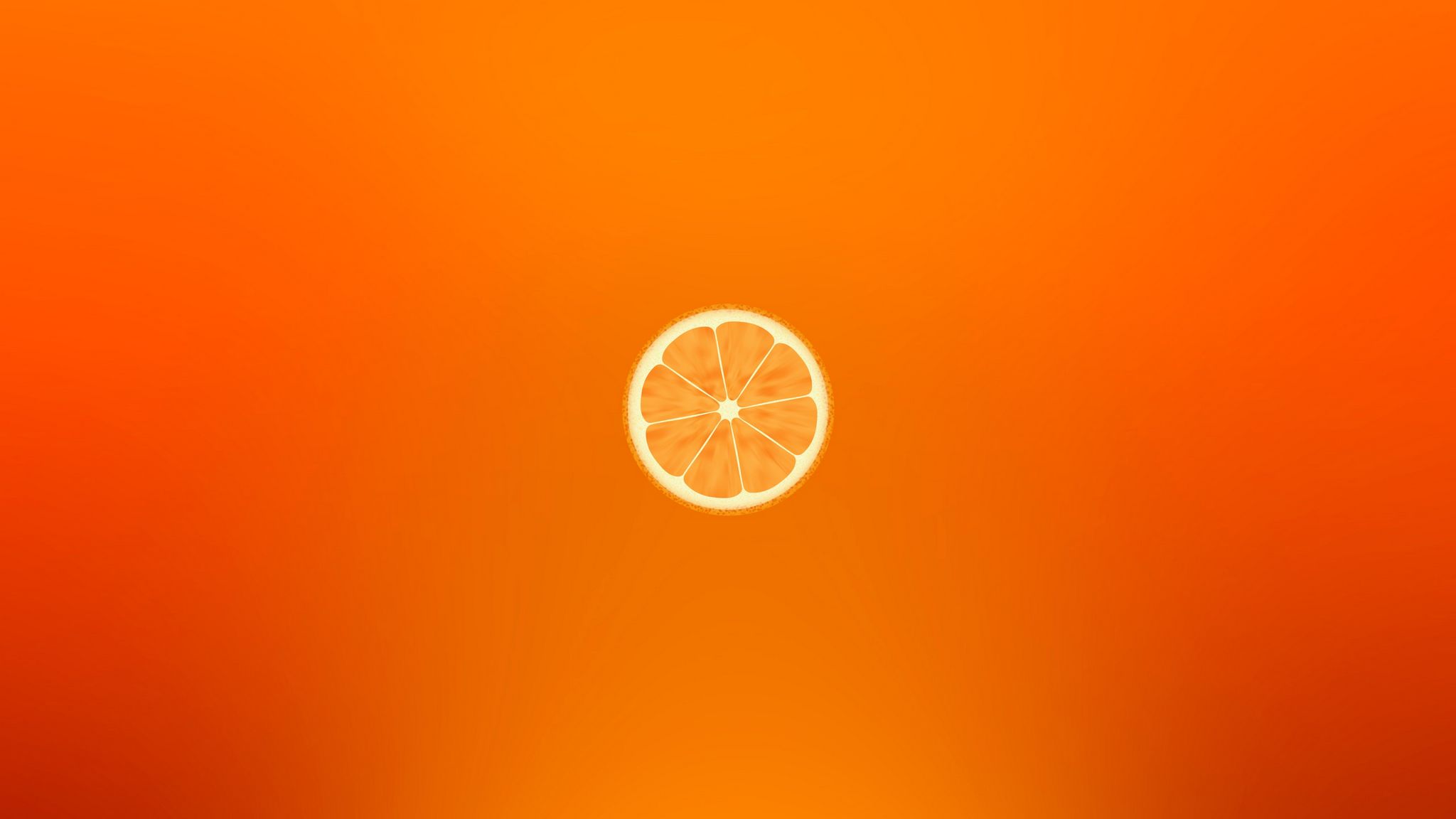 2048x1152 Wallpaper orange, minimalism, slice