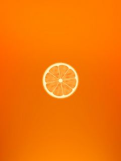 240x320 Wallpaper orange, minimalism, slice