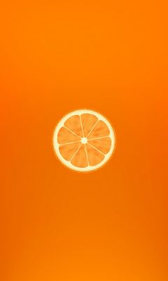 240x400 Wallpaper orange, minimalism, slice