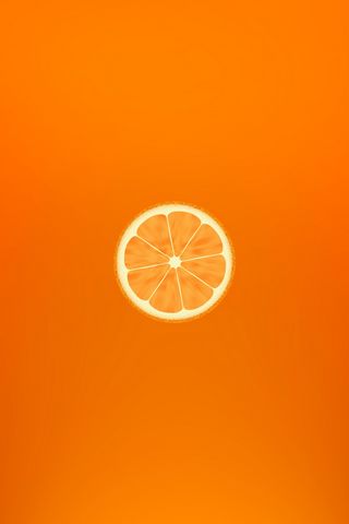 320x480 Wallpaper orange, minimalism, slice