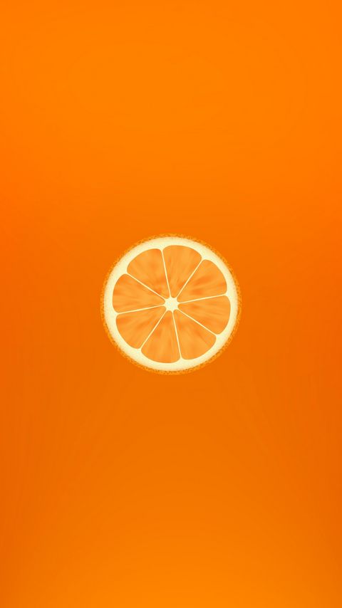 480x854 Wallpaper orange, minimalism, slice