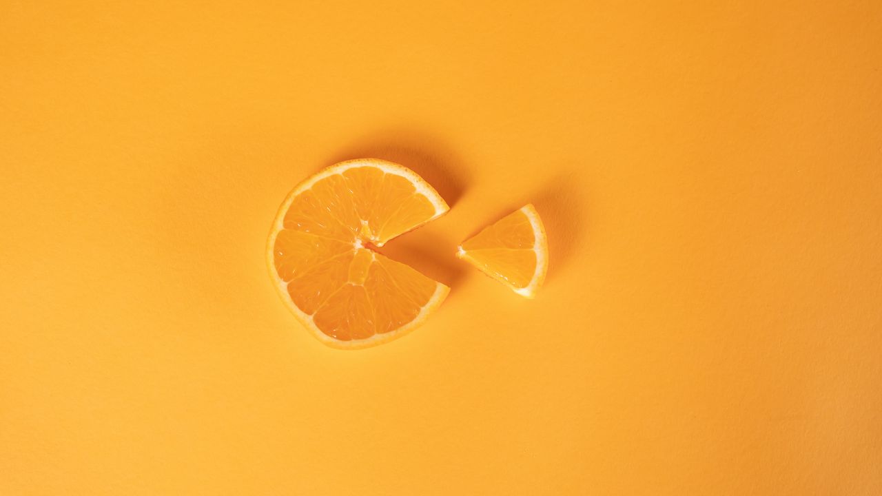 Wallpaper orange, slice, citrus