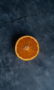 Preview wallpaper orange, slice, citrus, blue background