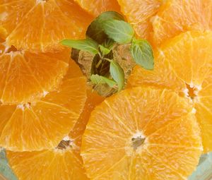 Preview wallpaper orange, sliced, fruit, peeled
