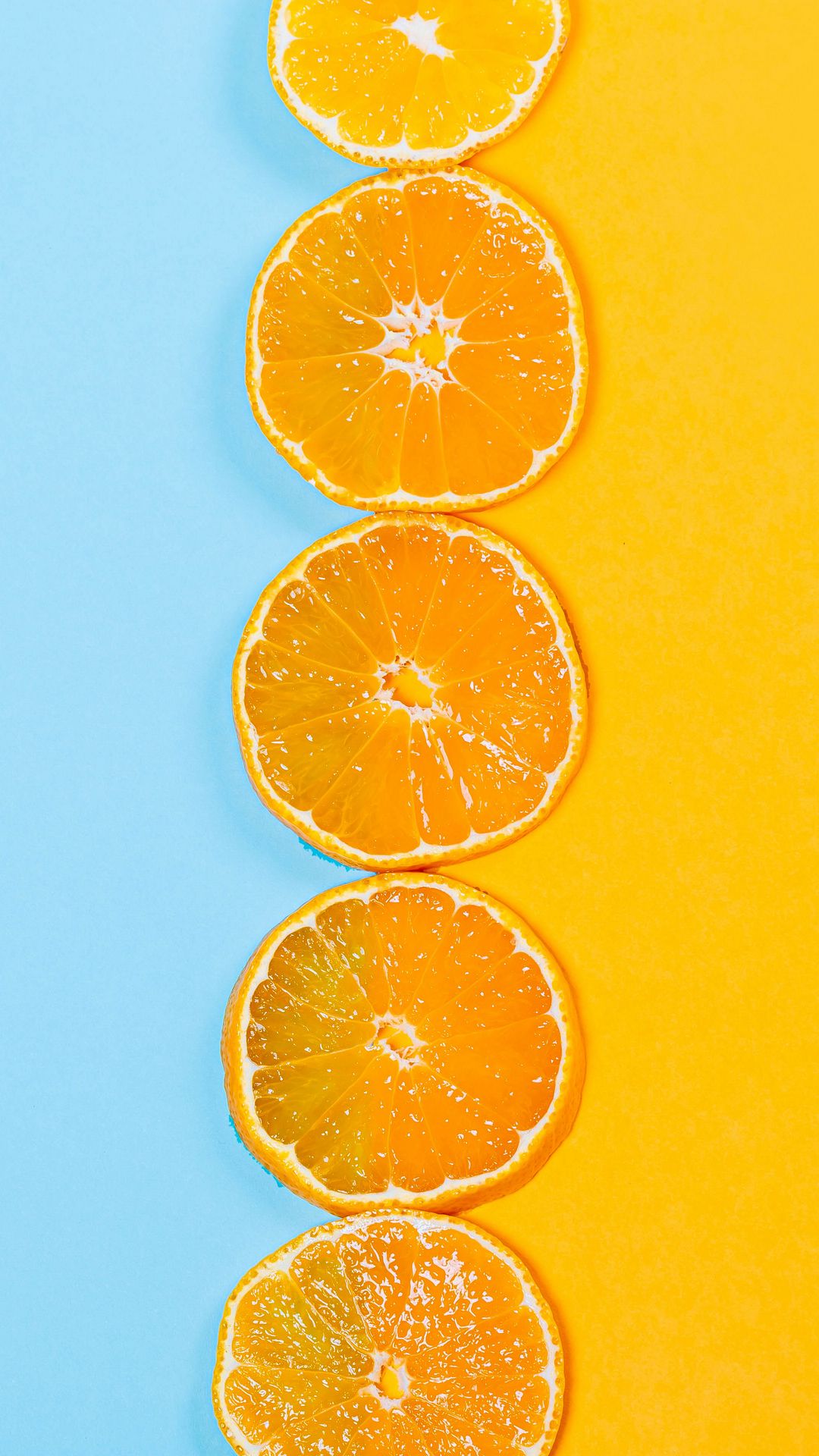 1080x1920 Wallpaper orange, slices, fruit, citrus