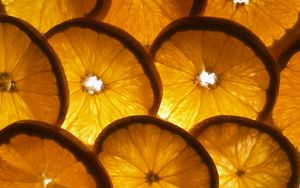 Preview wallpaper orange, slices, shape, round, fruit