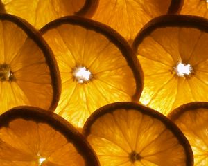 Preview wallpaper orange, slices, shape, round, fruit