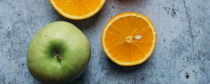 Preview wallpaper oranges, apples, fruits, fresh